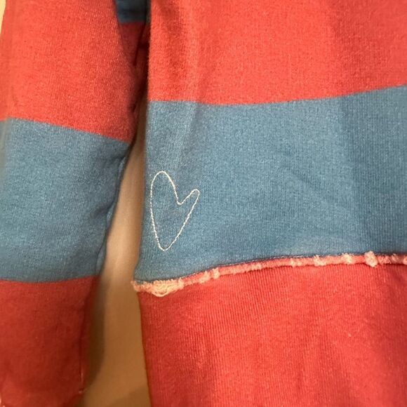 Frank & Eileen Tee Lab Bold Stripe Sweatshirt – Red & Blue, Women’s Small - Picture 6 of 7